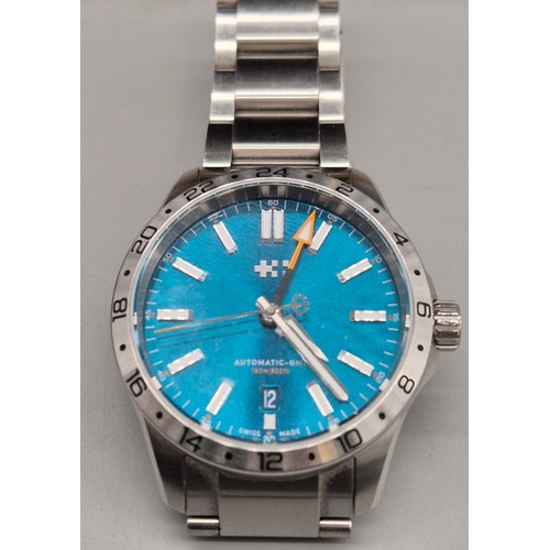 64 - Christopher Ward C63 Sealander GMT Wristwatch. 39mm Teal. Comes with owners handbook and box.