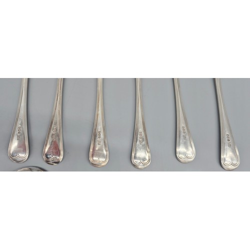 95 - Sheffield Silver matching cutlery. Produced by Mappin & Webb. Six Dessert/ starter Forks. Six Soup S... 