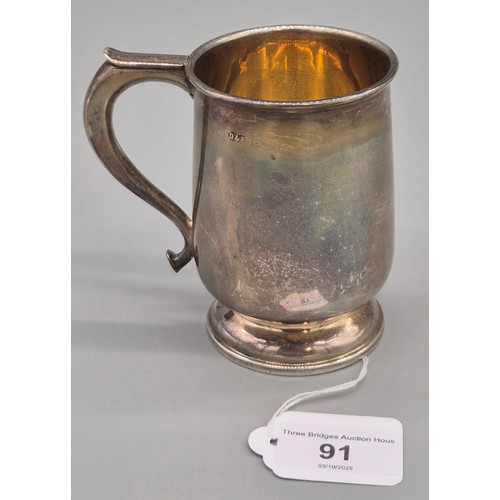 91 - Birmingham silver Christening Mug. Produced by Deakin & Francis Ltd. 174.42grams.