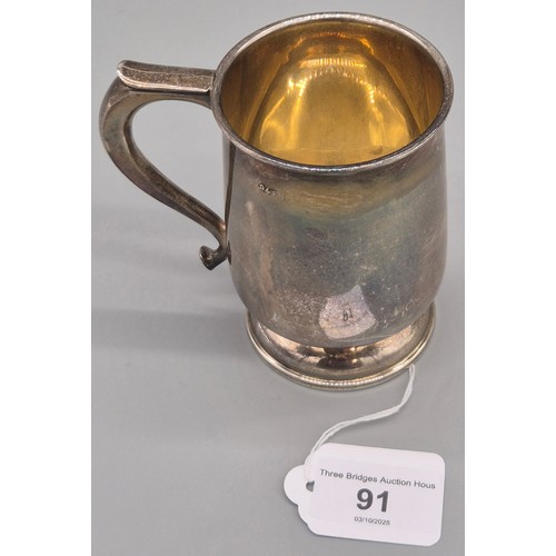 91 - Birmingham silver Christening Mug. Produced by Deakin & Francis Ltd. 174.42grams.