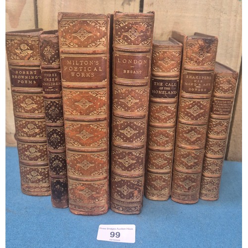 99 - Victorian London Girls School Prize Bindings. East Putney High School. Each volume signed by the hea... 
