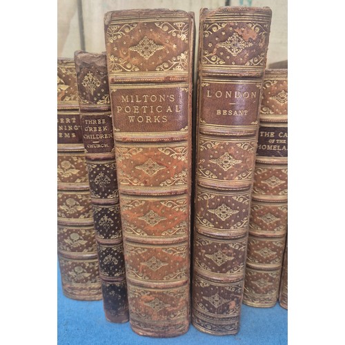 99 - Victorian London Girls School Prize Bindings. East Putney High School. Each volume signed by the hea... 