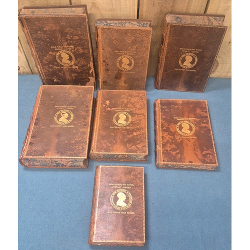 99 - Victorian London Girls School Prize Bindings. East Putney High School. Each volume signed by the hea... 
