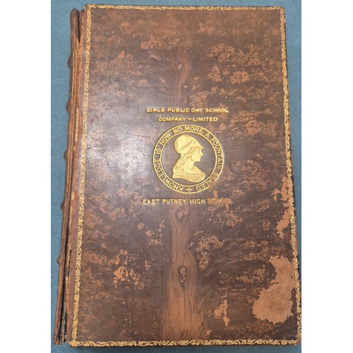 99 - Victorian London Girls School Prize Bindings. East Putney High School. Each volume signed by the hea... 