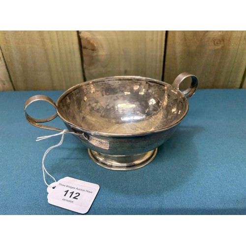 112 - Liberty & Co Ltd Birmingham Silver porringer two handled bowl and matching Liberty & Co Ltd Birmingh... 