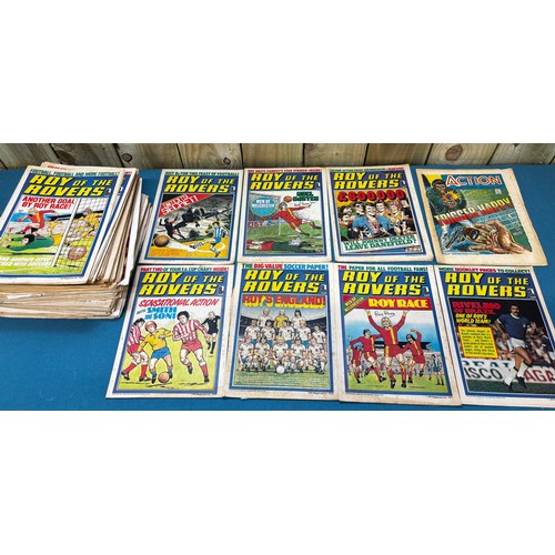 590 - A Collection of Vintage Roy of the Rovers, Action, Tiger & Scorcher and Shoot comics. 1970's.