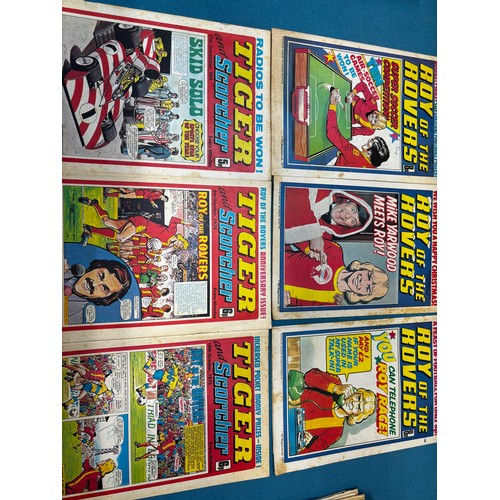 590 - A Collection of Vintage Roy of the Rovers, Action, Tiger & Scorcher and Shoot comics. 1970's.