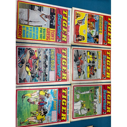 590 - A Collection of Vintage Roy of the Rovers, Action, Tiger & Scorcher and Shoot comics. 1970's.