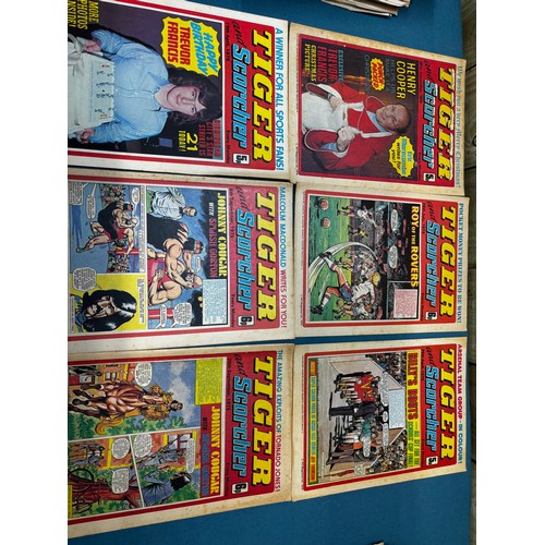 590 - A Collection of Vintage Roy of the Rovers, Action, Tiger & Scorcher and Shoot comics. 1970's.