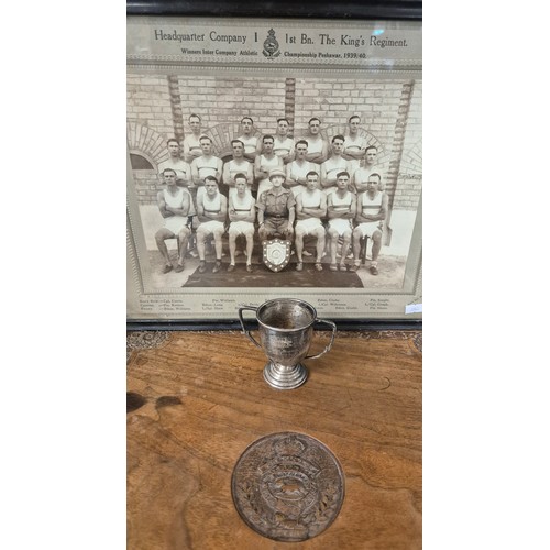 60 - Selection of Military; Photograph of Headquarter Company 1st BN. The Kings Regiment WW2 Athletic Cha... 