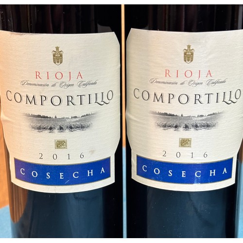 Nine bottlings of various wines; Two Rioja Comportillo 2016, Rowlands ...