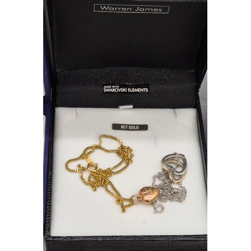 57 - Tray of Silver Jewellery and Odds; Silver Bangle. Silver fob medal and silver Curb necklace. Various... 