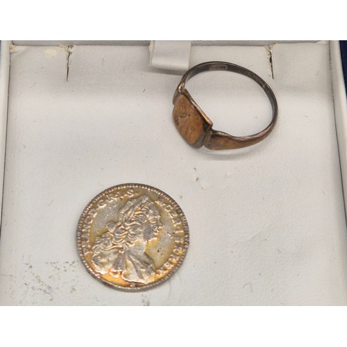 57 - Tray of Silver Jewellery and Odds; Silver Bangle. Silver fob medal and silver Curb necklace. Various... 