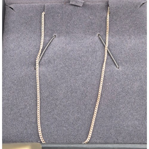 57 - Tray of Silver Jewellery and Odds; Silver Bangle. Silver fob medal and silver Curb necklace. Various... 