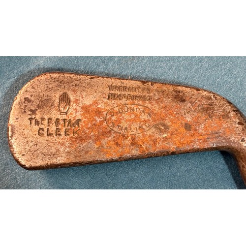 204 - Three Hickory Shaft gold clubs; Old Manor Lundin Links club, J. Duncan of Stirling club and Rubber S... 