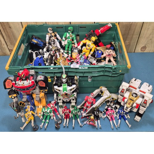 A Collection of original Power Rangers Figures and Zords; Includes Red ...