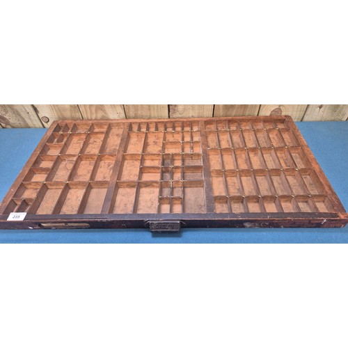 235 - Antique post office drawer.