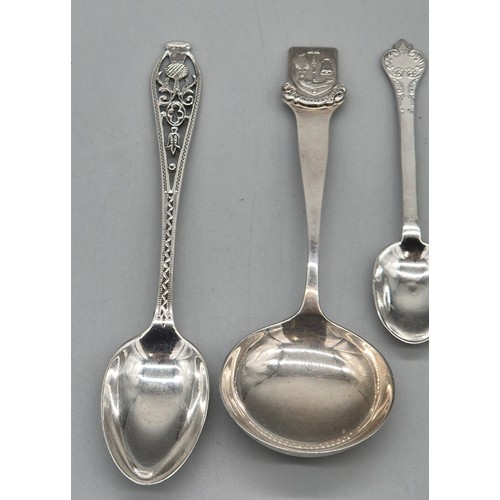 A Selection of Edinburgh Silver Condiment spoons and tea spoons. Makers ...