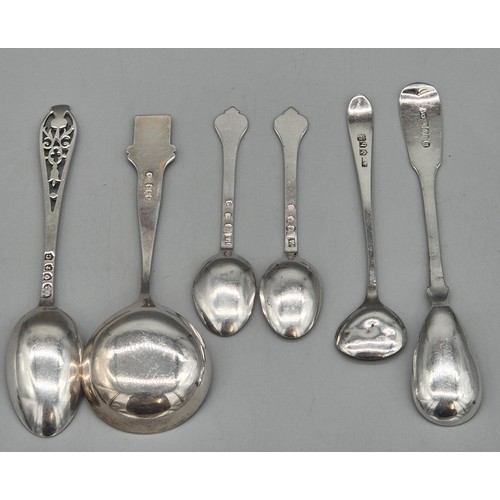 A Selection of Edinburgh Silver Condiment spoons and tea spoons. Makers ...