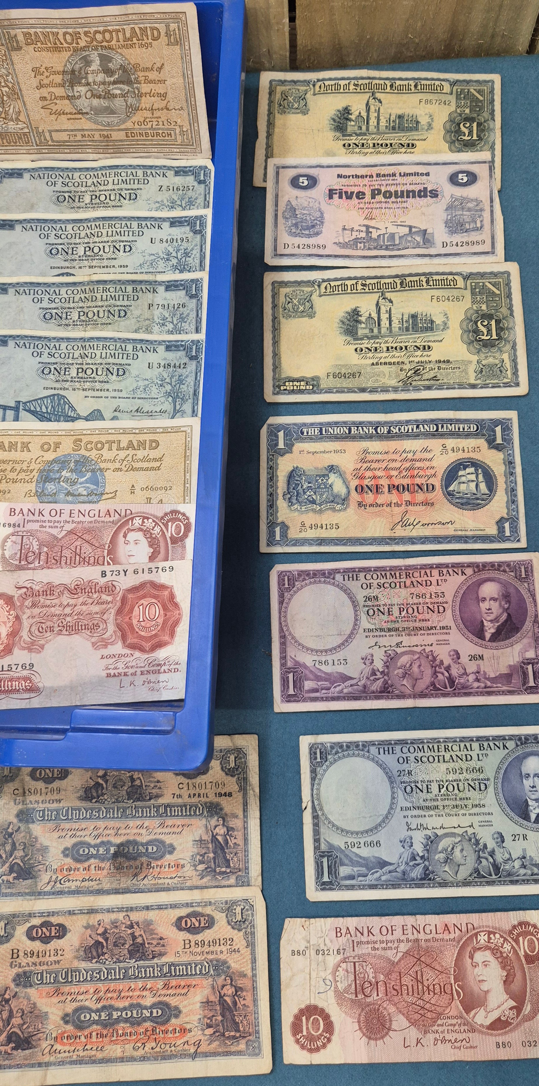 A Collection of Scottish and English Banknotes; National Commercial ...
