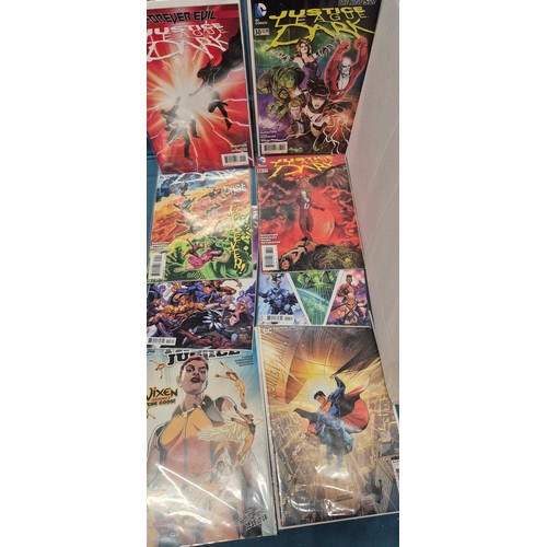 515 - Crate of Comics; DC Justice League, Variant Editions, #1 comics along with others.