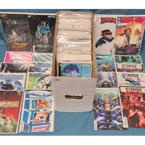 517 - Crate of Marvel Comics; Midnight sons Variant, Strange academy, Night wing, Ghost rider, moonknight,... 