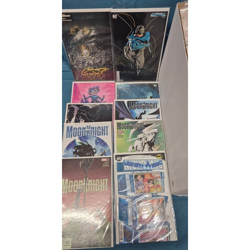 517 - Crate of Marvel Comics; Midnight sons Variant, Strange academy, Night wing, Ghost rider, moonknight,... 