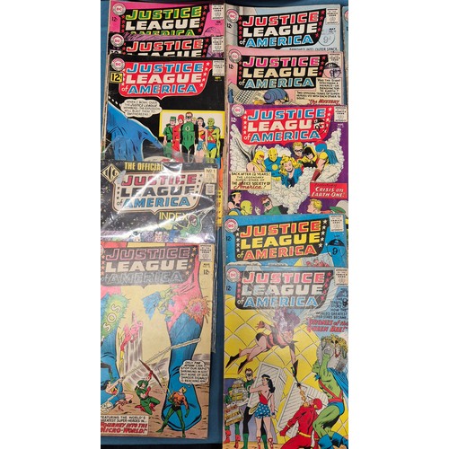 491 - Crate of Comics; Vintage Justice league issue dc comics.