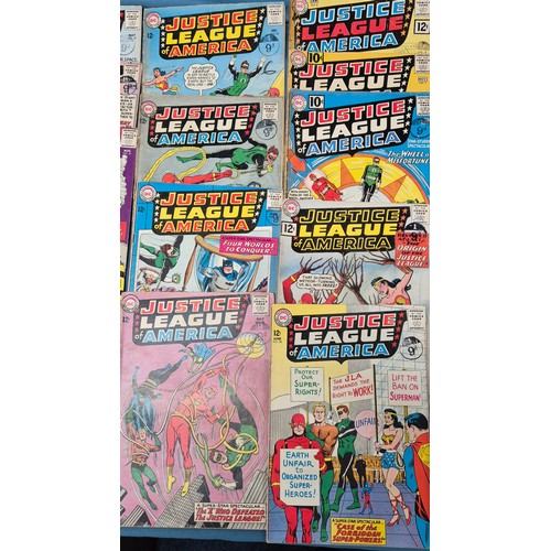 491 - Crate of Comics; Vintage Justice league issue dc comics.
