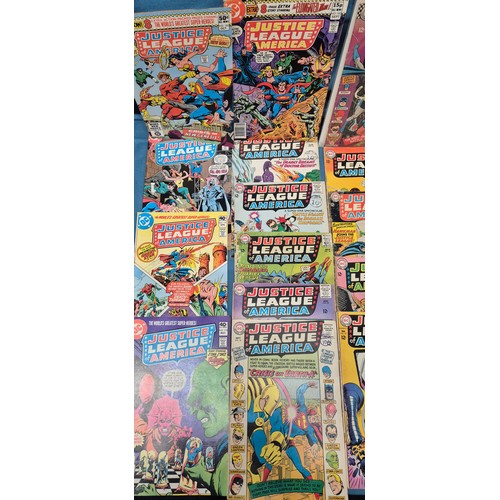 491 - Crate of Comics; Vintage Justice league issue dc comics.