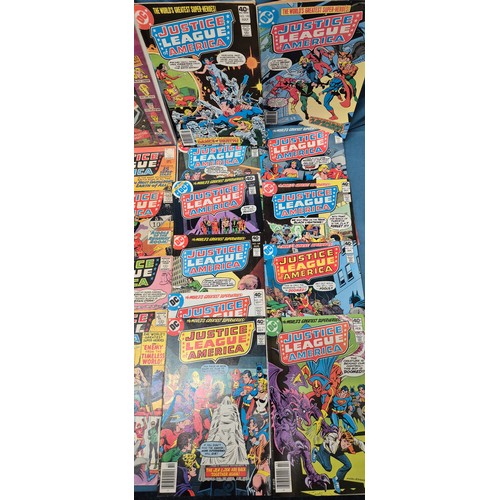 491 - Crate of Comics; Vintage Justice league issue dc comics.