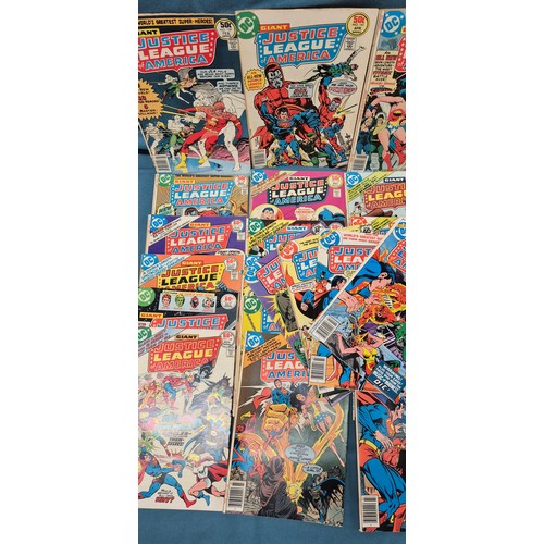491 - Crate of Comics; Vintage Justice league issue dc comics.