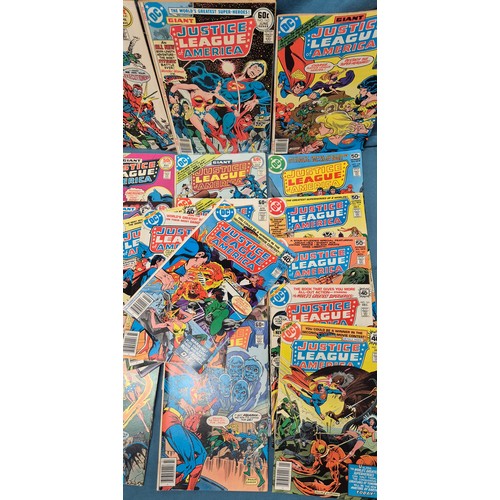 491 - Crate of Comics; Vintage Justice league issue dc comics.