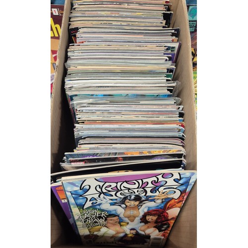 494 - Crate of Mixed Comics; Malibu Warstrike series comics, Weapon Zero, Axis comics & many more.