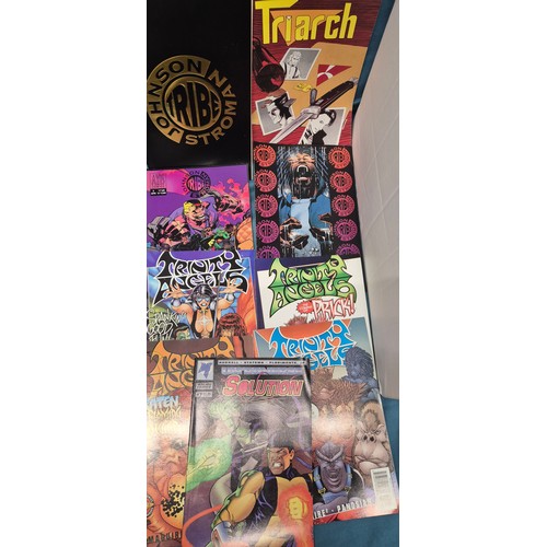 494 - Crate of Mixed Comics; Malibu Warstrike series comics, Weapon Zero, Axis comics & many more.