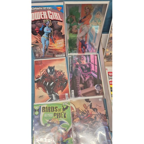 477 - Collection of DC Universe Comics; Catwoman, Power Girl, Fire & Ice, Variant Editions, #1 Comics alon... 