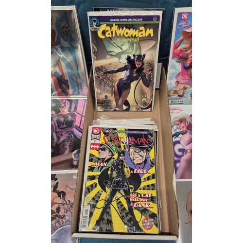477 - Collection of DC Universe Comics; Catwoman, Power Girl, Fire & Ice, Variant Editions, #1 Comics alon... 