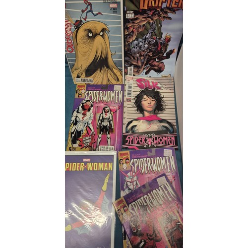 460 - Crate of Marvel Comics; Red Goblin, Silk, Guardians of justice, #1 comics along with others.