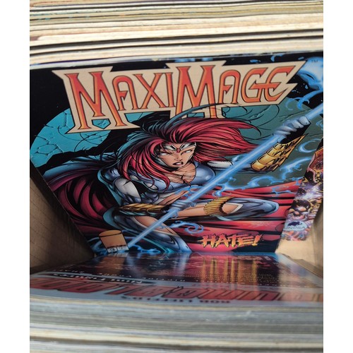 461 - Crate of mixed Comics; Dark Horse, Mars Attacks, Mech Destroyer, Miracleman, #1 comics along with ot... 