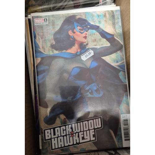 474 - Crate of Marvel Comics; Variant  editions, Thor, Marvel Strange, Captain Marvel, #1 comics along wit... 