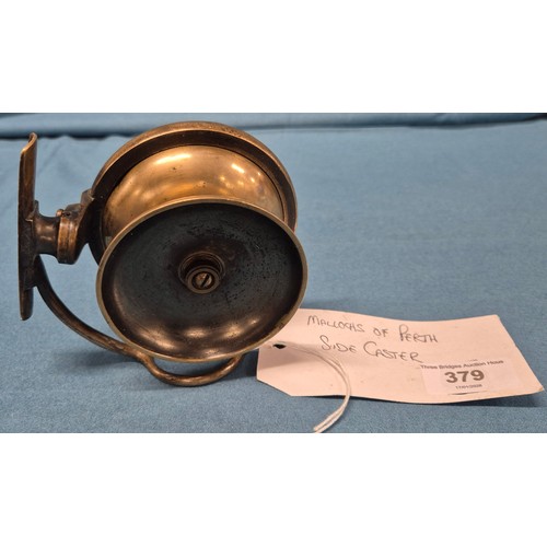 379 - Mallochs Of Perth Brass Side Caster Reel.