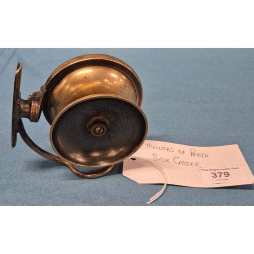 379 - Mallochs Of Perth Brass Side Caster Reel.