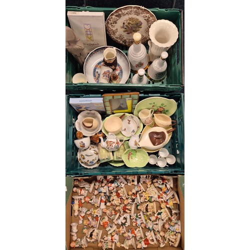 147 - Three Crates of collectables; Lladro Nun figure, Decanters, Beswick dog figure, Carlton Ware & other... 