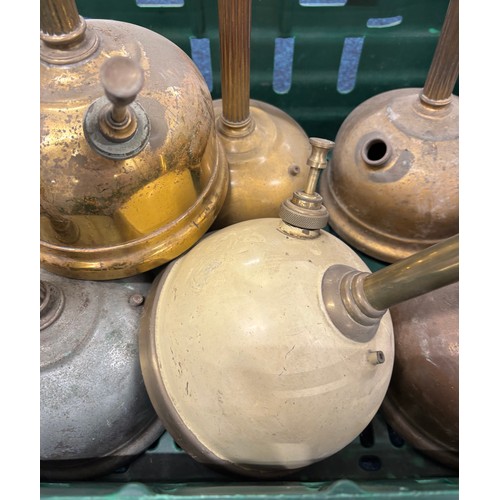 507 - Crate of antique Tilley table lamps.
