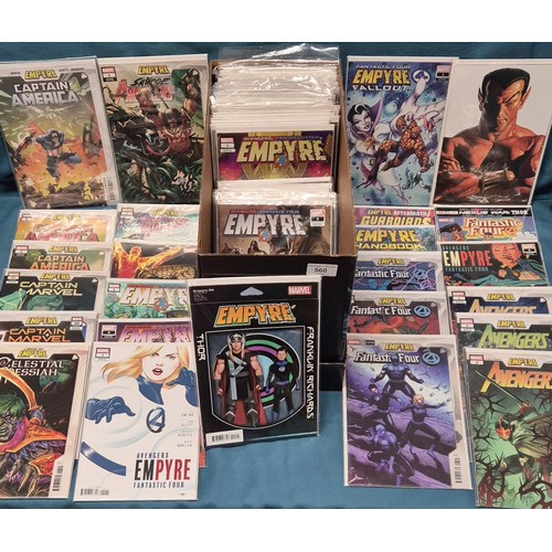 560 - Collection of Marvel Fantastic; Fout Empyre fall out comics, Variant edition, Road to Empyre, Thor &... 
