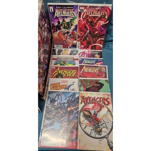 542 - Crate of Marvel Comics; The Avengers, Avengers Forever, Antman, Variants no1 issues & many more.