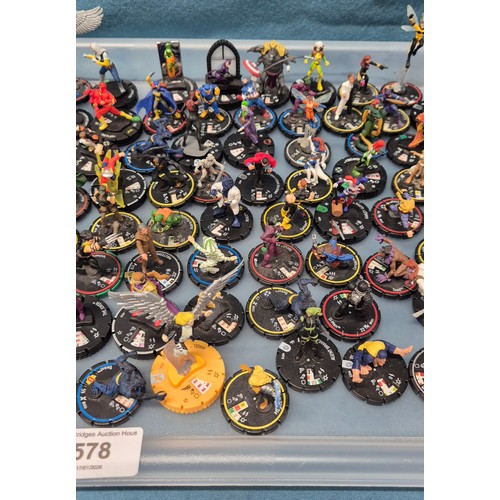 578 - Tray of Heroclix Marvel & DC along with various others.