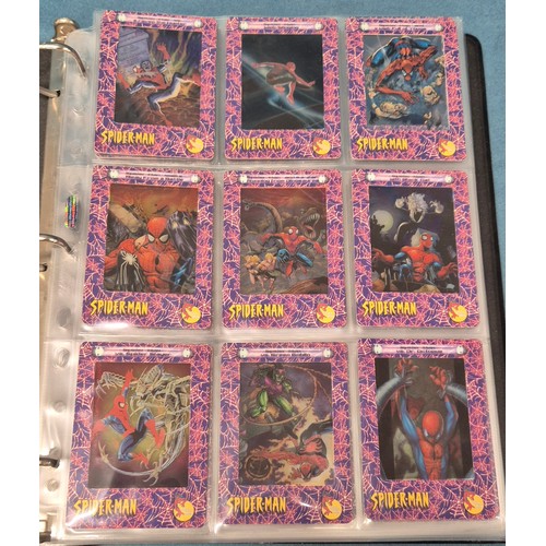 582 - Spiderman Trading Card binder with cards; Artbox Marvel Marvel Spiderman trading cards, Marvel Legen... 