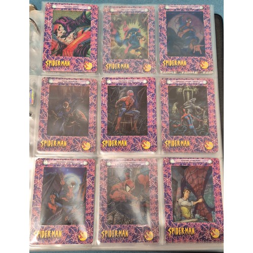 582 - Spiderman Trading Card binder with cards; Artbox Marvel Marvel Spiderman trading cards, Marvel Legen... 