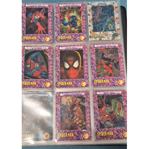 582 - Spiderman Trading Card binder with cards; Artbox Marvel Marvel Spiderman trading cards, Marvel Legen... 
